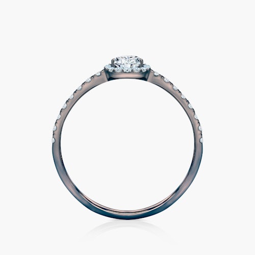 Pierścionek zaręczynowy This is Love: czarne złoto, diament